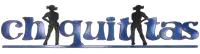 a blue logo for chiquitas with two women silhouetted against it