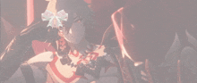 a person with a bow on their head that says ' sss ' on it