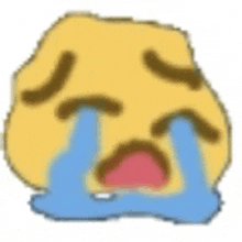 Disorted Crying Face Emoji Crying Emoji GIF - Disorted Crying Face Emoji Emoji Crying Emoji GIFs