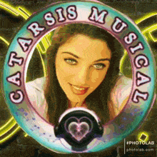 a picture of a woman in a circle with the words carsis musical on it