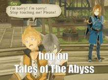 Tales Of The Abyss Hop On GIF - Tales Of The Abyss Hop On Hop On Tales GIFs