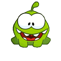 Disappointed Om Nom Sticker - Disappointed Om Nom Cut The Rope Stickers