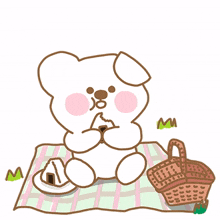 animal bear cub cute picnic