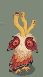 a cartoon drawing of a creature with a single eye