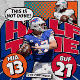 Buffalo Bills (21) Vs. Miami Dolphins (13) Half-time Break GIF - Nfl National Football League Football League GIFs