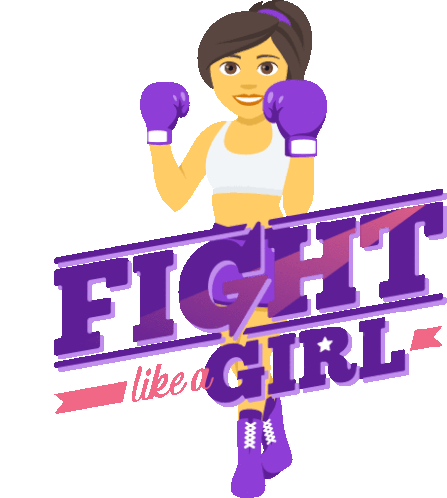 Fight Like A Girl Woman Power Sticker - Fight Like A Girl Woman Power Joypixels Stickers