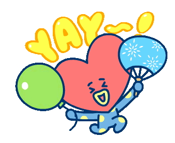 Bt21 Yay Sticker - Bt21 Yay Balloon Stickers