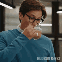 Drinking Coffee Jesse Mills GIF - Drinking Coffee Jesse Mills Hudson And Rex GIFs
