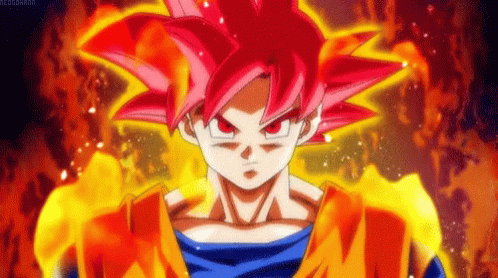 غوكوسوبرسايانغود Goku Gif - غوكوسوبرسايانغود Goku Super Saiyan God Red -  Discover & Share Gifs