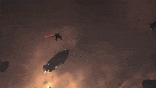 a person riding a dragon with a sword in a video game