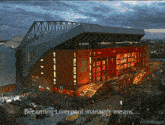 a picture of a soccer stadium with the words becoming liverpool manager means