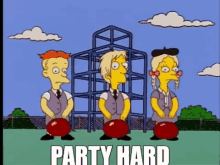 The Simpsons Party Time GIF