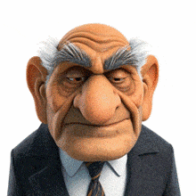 a cartoon character in a suit and tie has a very angry look on his face