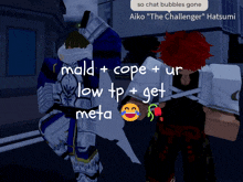 a screenshot of a video game with the words so chat bubbles gone