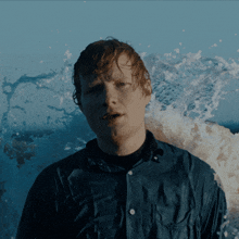 Get Splashed With Water Ed Sheeran GIF - Get Splashed With Water Ed Sheeran Staring At You GIFs