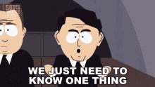 we just need to know one thing agent connelly agent bill sphinx south park s3e11