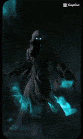 a blue background with the word " capcut " on the bottom