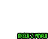 Green Z Power Strong Sticker - Green Z Power Strong Text Stickers