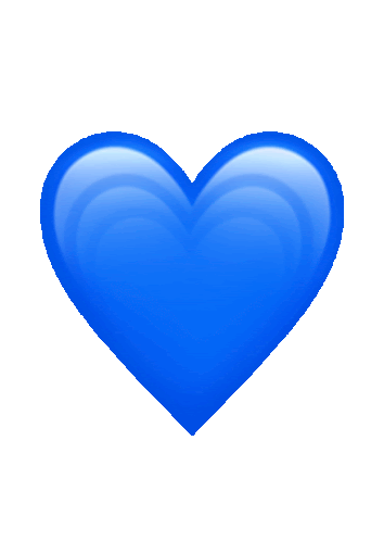 Blue Heart Emoji Sticker - Blue heart Heart Blue - Discover & Share GIFs