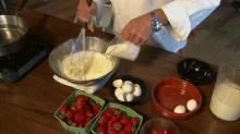 Preparing Strawberry Gelato GIF - Strawberry Gelato Dessert GIFs