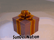 a sundel nation gift box with a bow