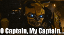 Transformers Bumblebee GIF - Transformers Bumblebee O Captain My Captain GIFs