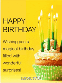 a birthday card wishing you a magical birthday filled with wonderful surprises love you