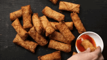 Egg Rolls Spring Rolls GIF - Egg Rolls Spring Rolls Chinese Food GIFs