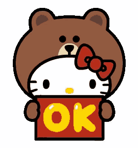 Bear Brown Sticker - Bear Brown Hello Kitty - Discover & Share GIFs