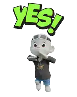 a cartoon character wearing a hoodie that says zhot