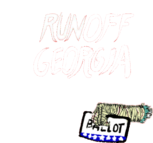 Runoff Georgia Run The Jewels Sticker - Runoff Georgia Run The Jewels Early Voting Stickers