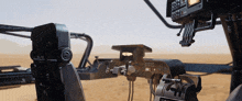 a close up of the inside of a helicopter with a display that says ' altitude ' on it