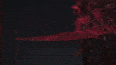 a pixel art of a pink glowing object in the dark