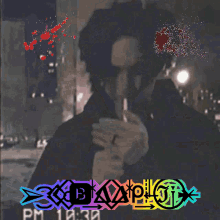 a man smoking a cigarette with the word explode on the bottom right