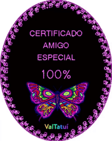 Certificado Valtatui Butterfly GIF - Certificado Valtatui Butterfly 100percent GIFs