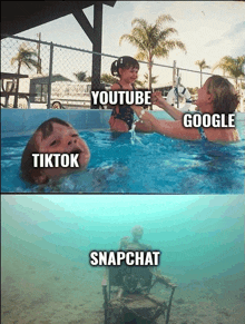 Poor Snapchat Drowning GIF