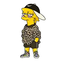 a cartoon character wearing a plaid shirt , shorts , and a hat .