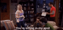 Youre Sitting On My Spot Couch GIF