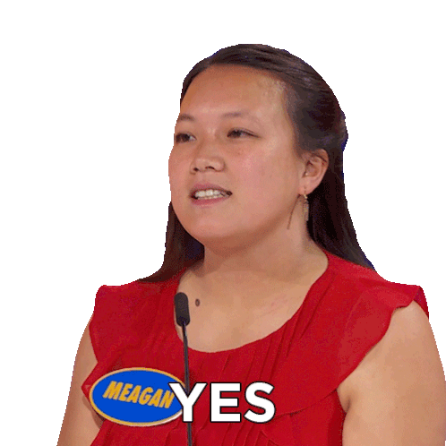 Yes Meagan Sticker - Yes Meagan Family Feud Canada Stickers