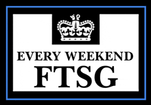 a logo for every weekend ftsg with a crown on it