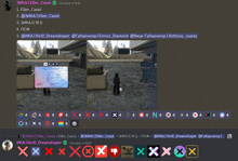 a screen shot of a video game with a person holding a passport