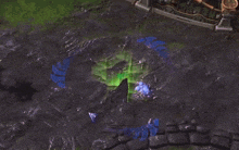 a monster in a video game with a green light coming out of its mouth