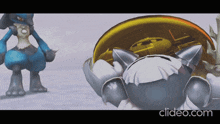 a video of a cartoon character with the words clideo.com below it