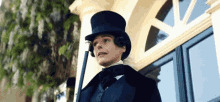 Tips Hat With Cane Gentleman Jack GIF - Tips Hat With Cane Gentleman Jack Suranne Jones GIFs