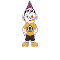 a cartoon of a monkey wearing a party hat and sunglasses