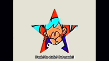 a cartoon character says panic in static and out-manic