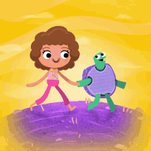 Turtle Walk Barb And Star Go To Vista Del Mar GIF - Turtle Walk Barb And Star Go To Vista Del Mar Holding Hands GIFs
