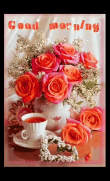 Good Morning Flowers GIF - Good Morning Flowers Roses GIFs