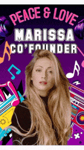 a poster for marissa co founder shows a blonde woman