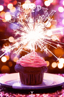 Happy Birthday Birthday GIF - Happy Birthday Birthday Cupcake GIFs